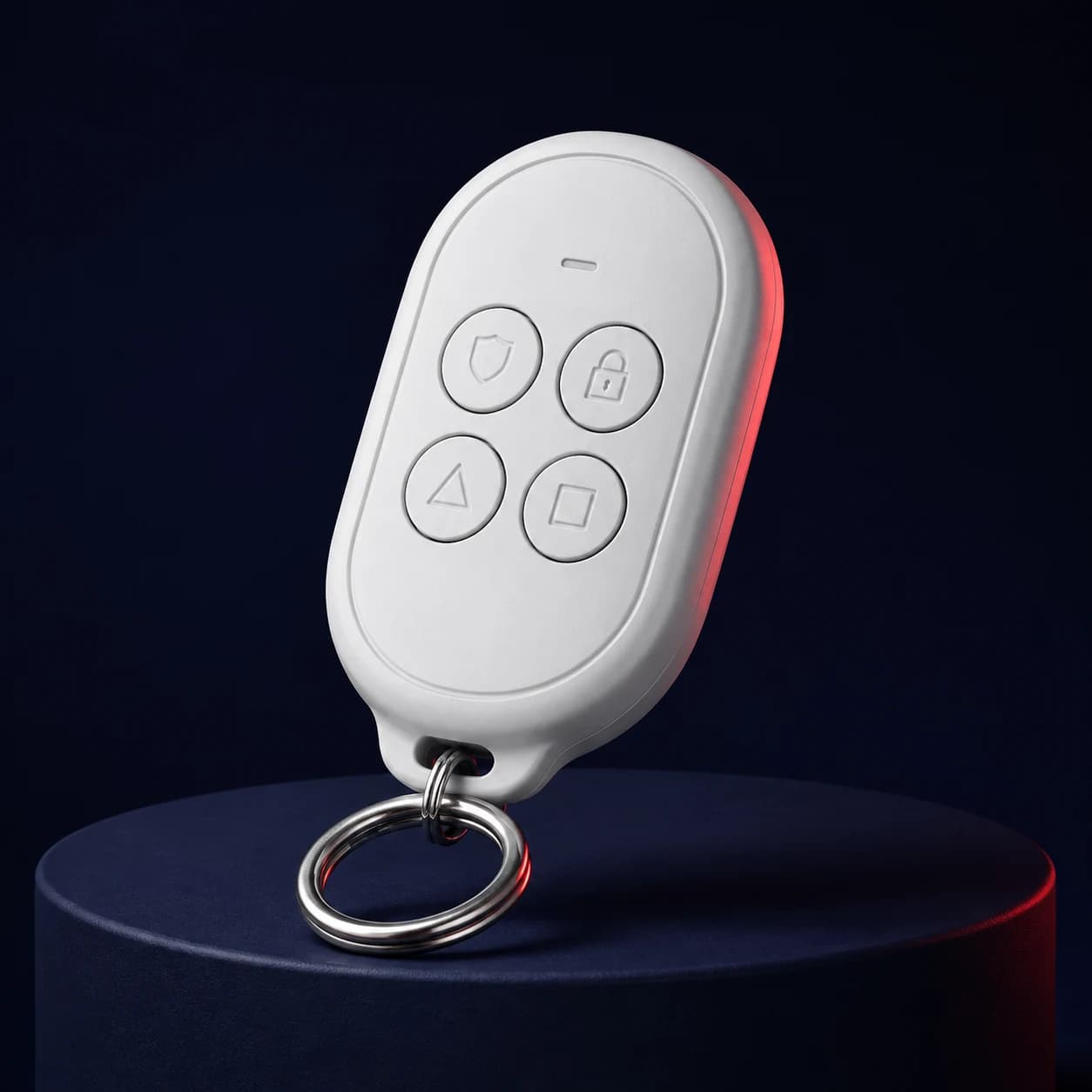 Illustration of a handheld alarm key fob