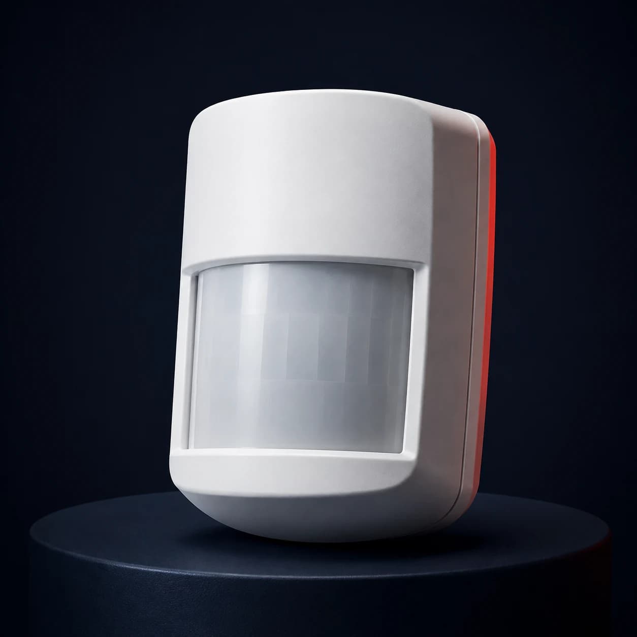 Illustration of a wall-mounted indoor motion detector