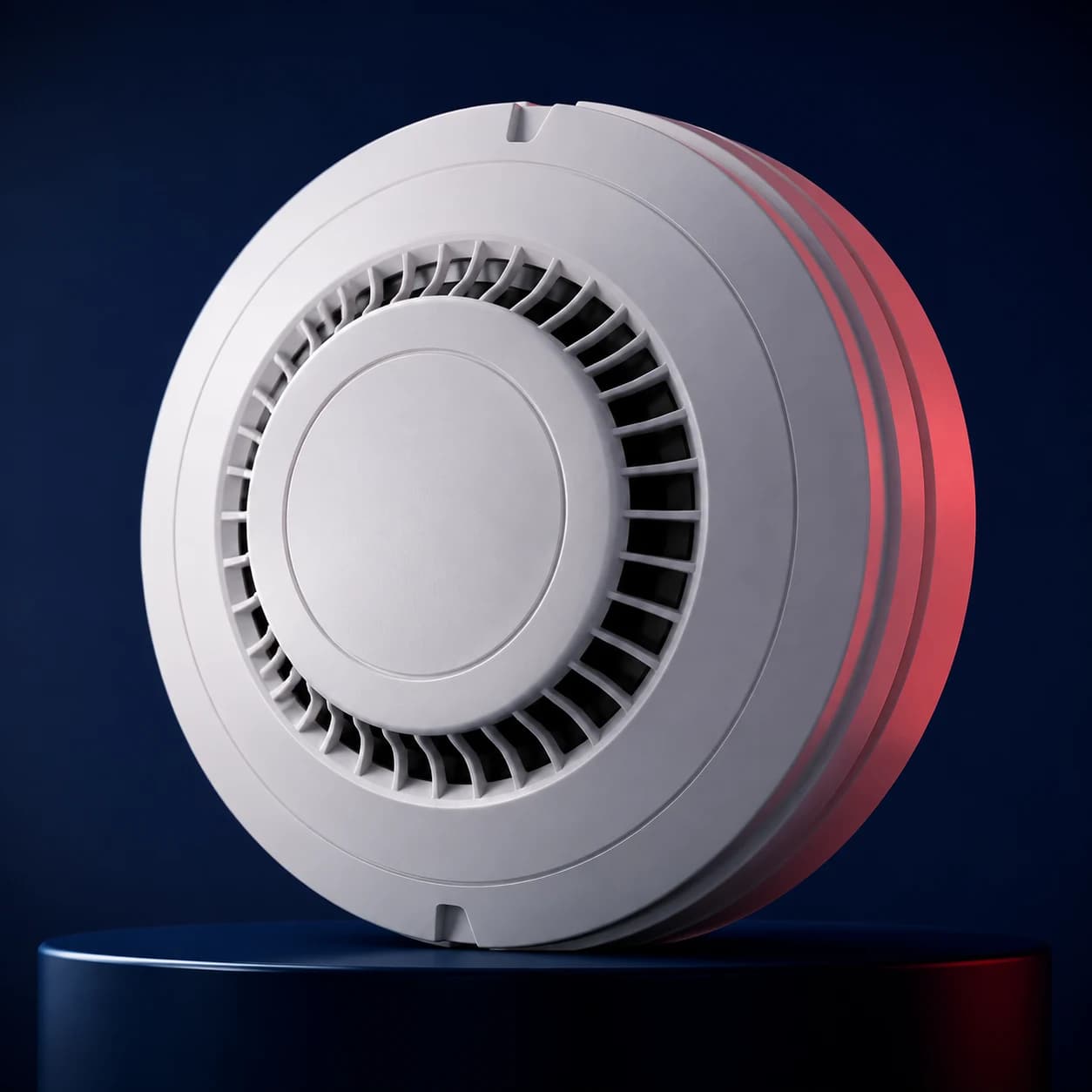 Illustration of a smoke detection device